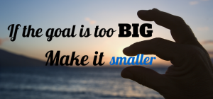 If the goal is too big, make it smaller